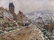 Claude Monet The Road in Vetheuil in Winter oil painting artist